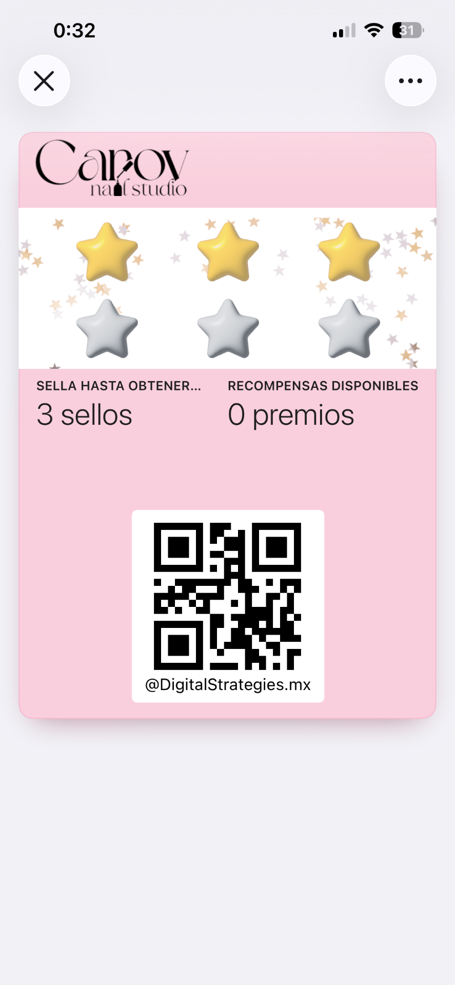 Tarjeta de lealtad de CaroV Nails