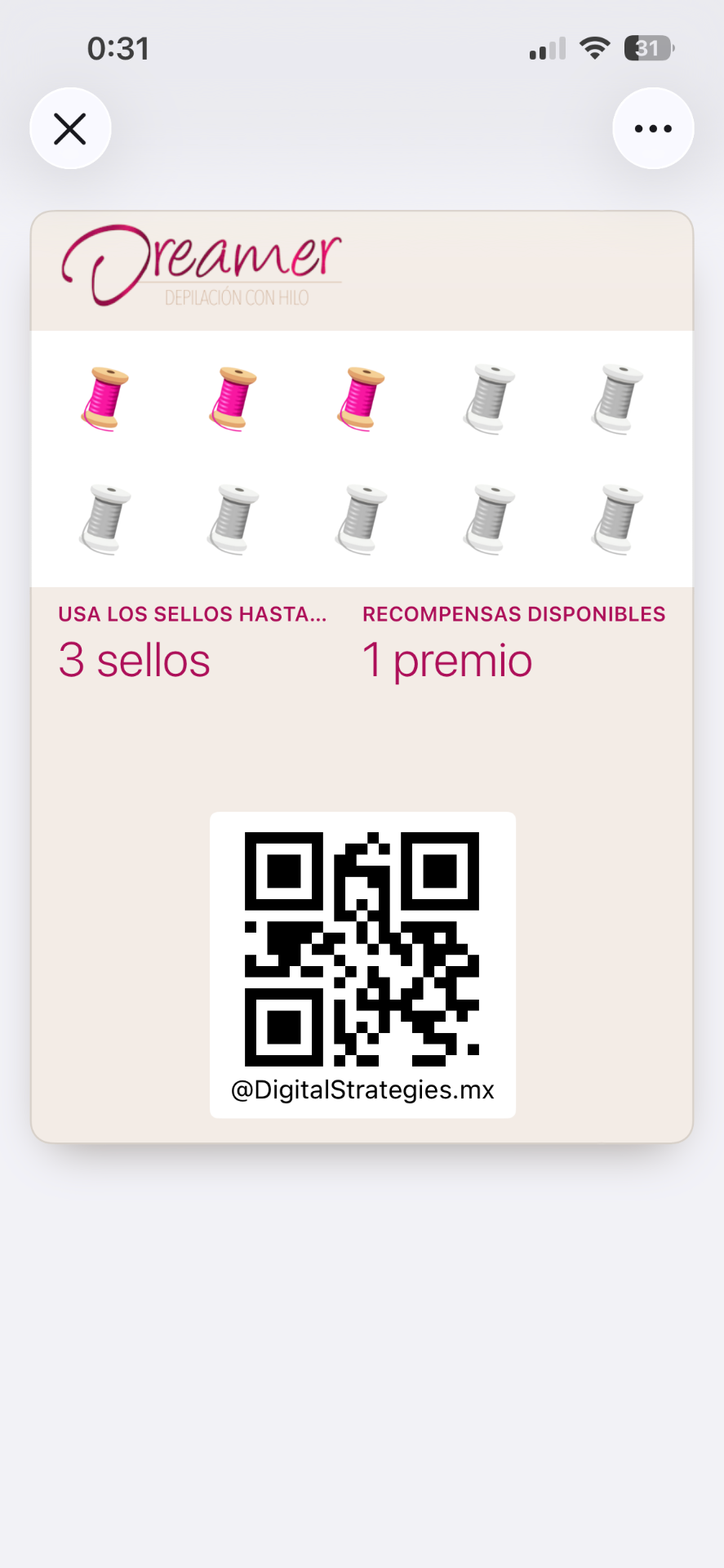 Tarjeta de lealtad de Dreamer