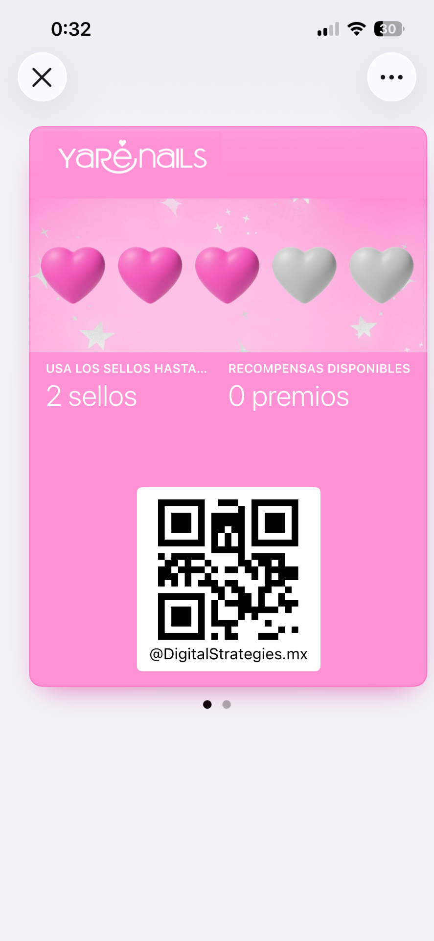 Tarjeta de lealtad de YareNails