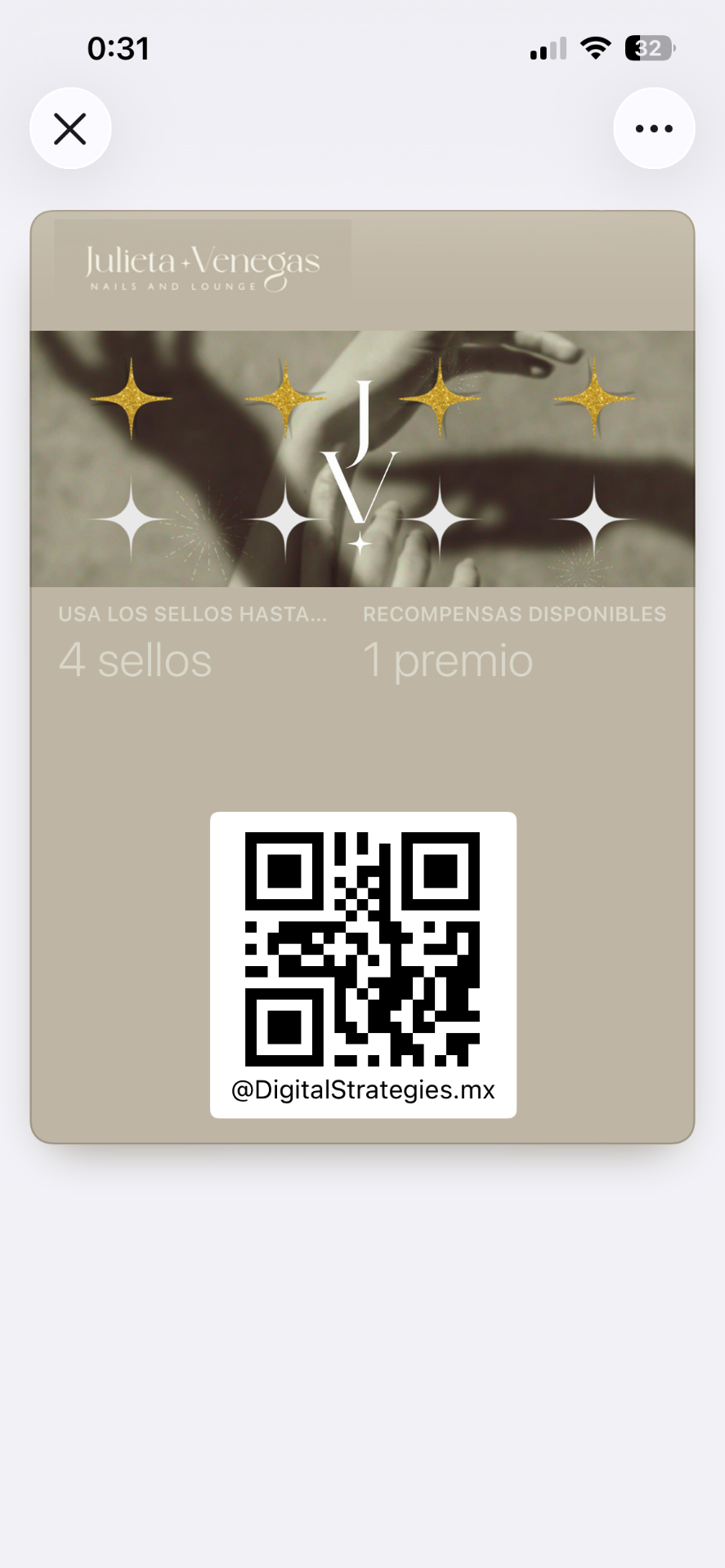 Tarjeta de lealtad de Julieta Venegas